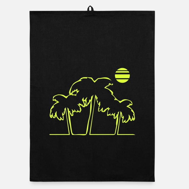 Île de la plage Palm Trees Torchon bio