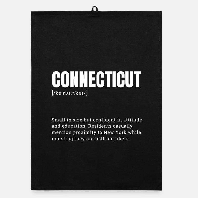 Connecticut Attitude Glyph Organic Geschirrtuch