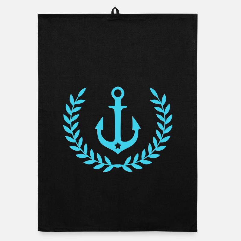 Ankerkranz Nautik Emblem Organic Geschirrtuch