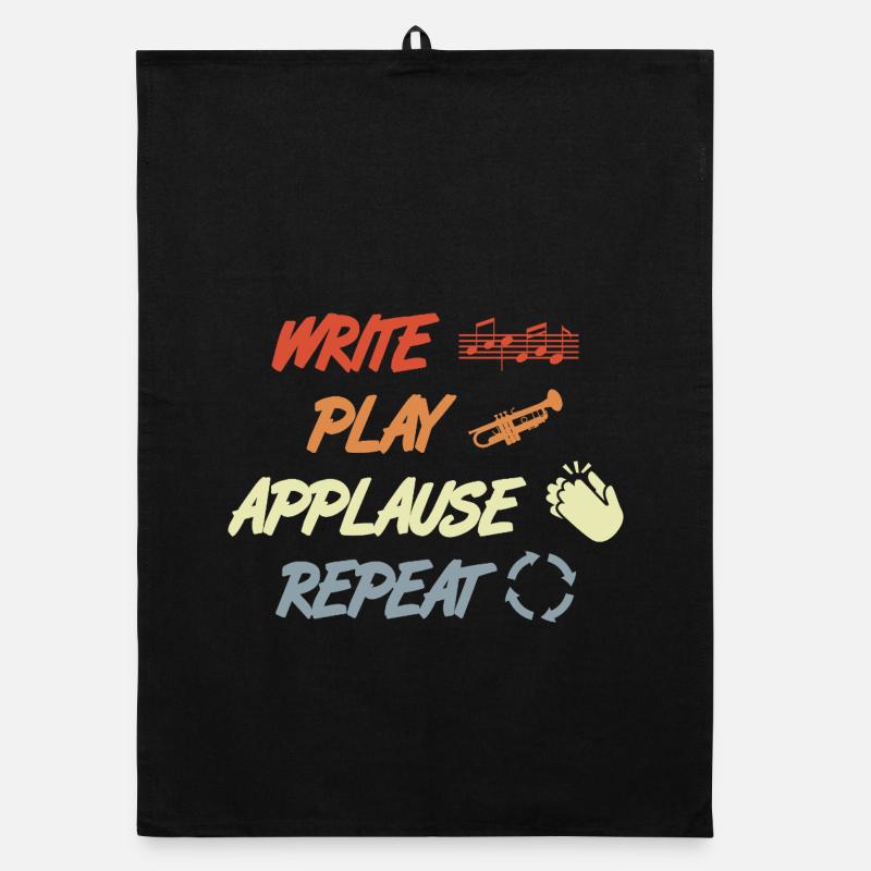Write Play Applause Repeat Organic Geschirrtuch