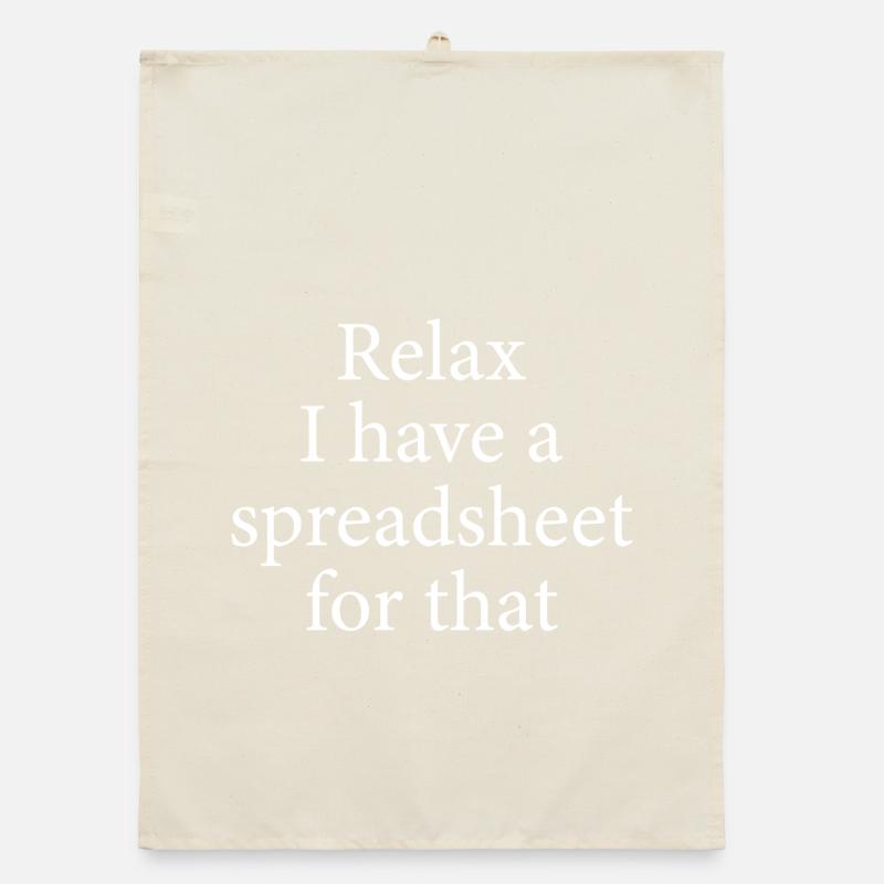 Entspann dich, dafür habe ich eine Tabelle. Organic Geschirrtuch