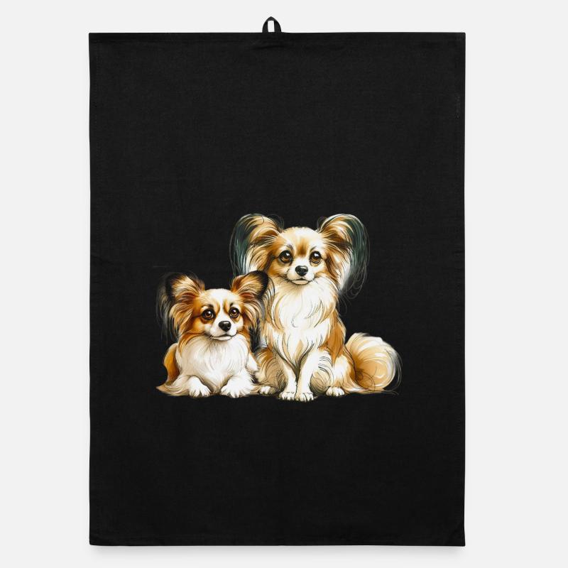 Papillon Dogs Torchon bio