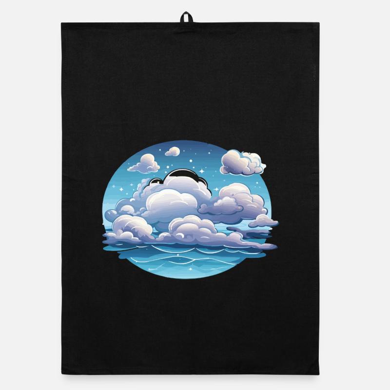 Circular clouds over the ocean Organic dish towel