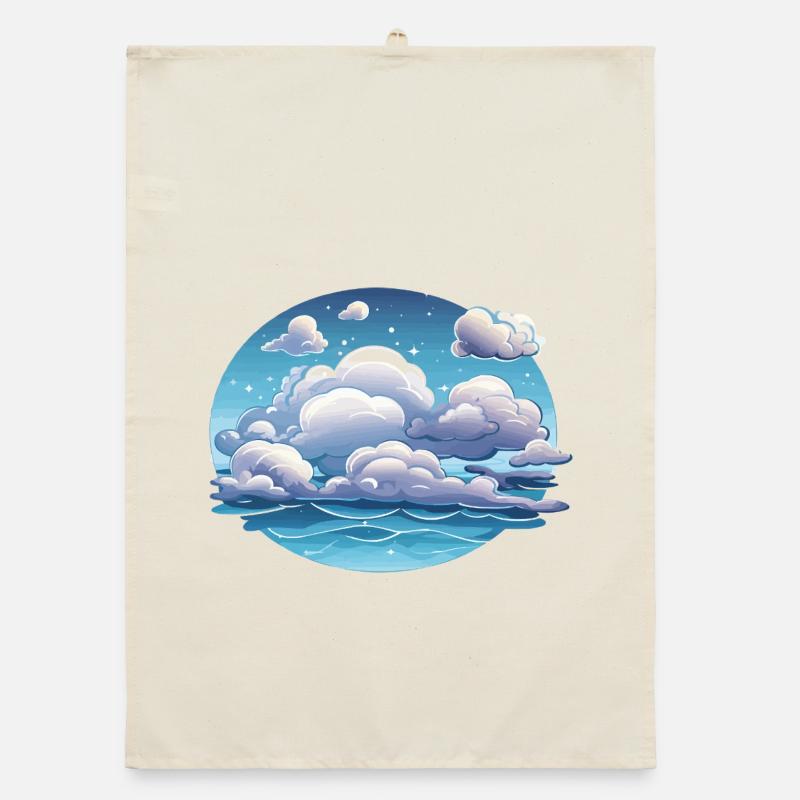 Circular clouds over the ocean Organic dish towel