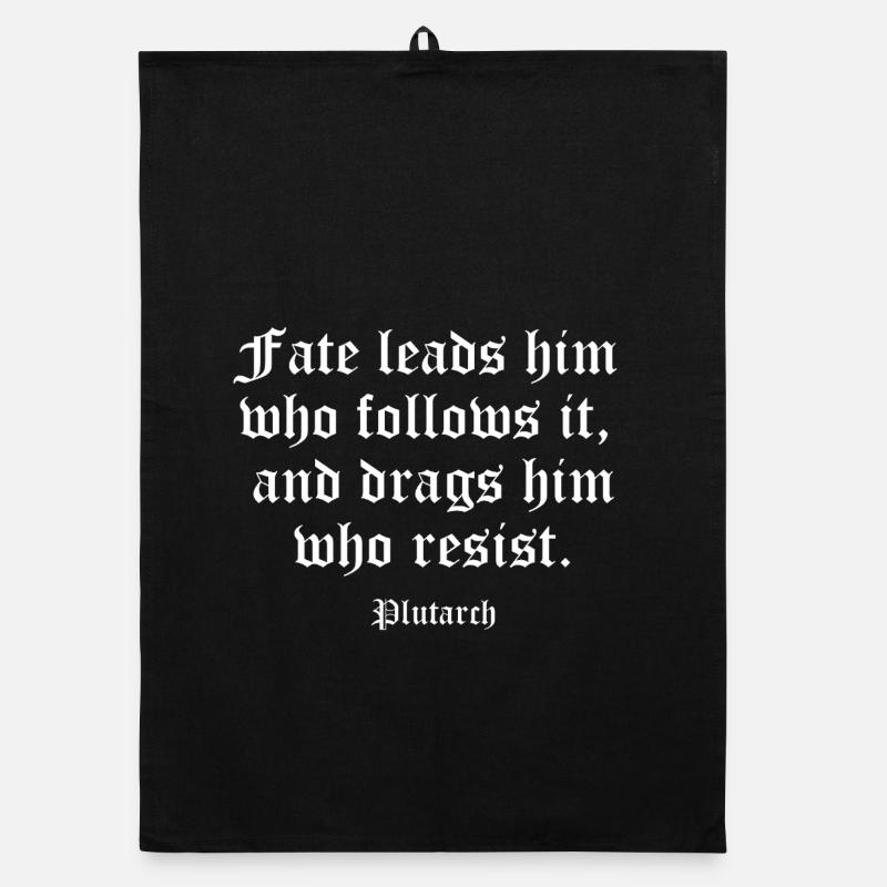 Gothic Fate Quote by Plutarch Organic dish towel