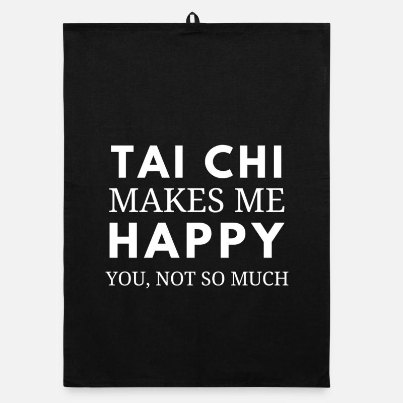 Tai Chi Makes Me Happy  Organic dish towel