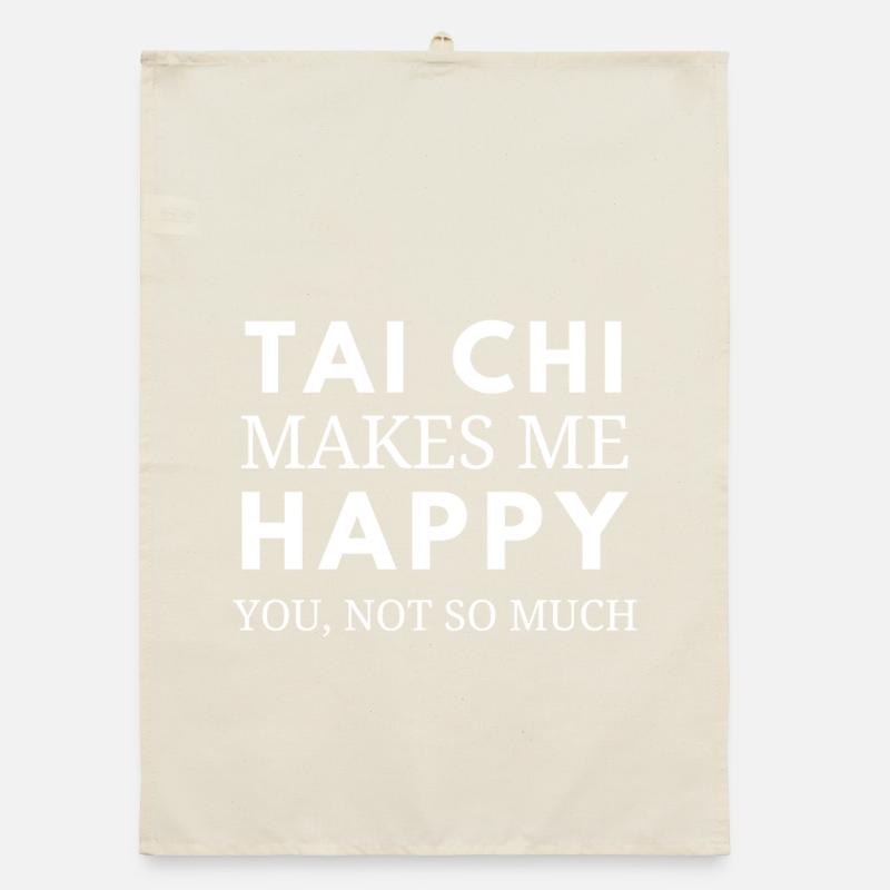 Tai Chi Makes Me Happy  Organic dish towel