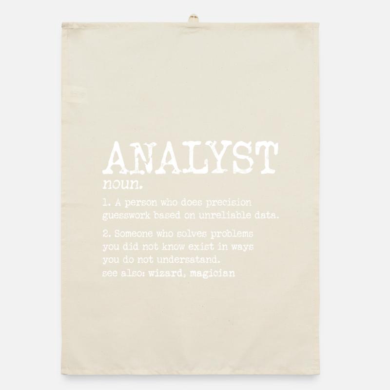 Analyst Glyphs: Vintage Data Typography Organic dish towel
