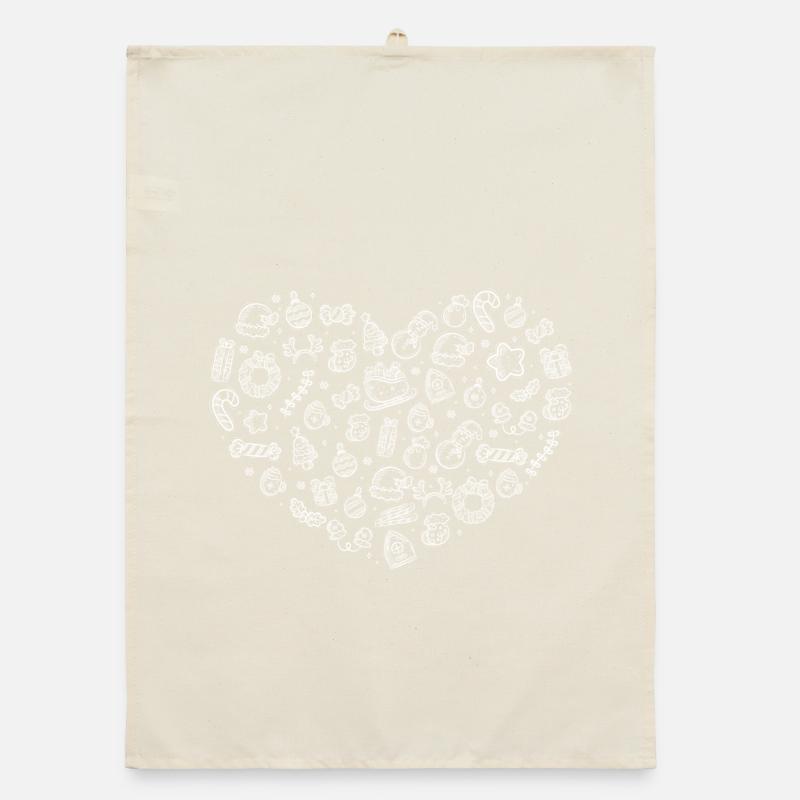 Candy Heart Laune Muster Organic Geschirrtuch