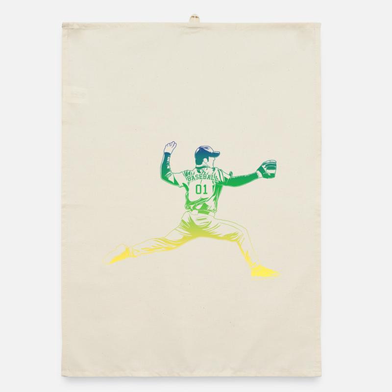 Pitcher Baseball Organic dish towel