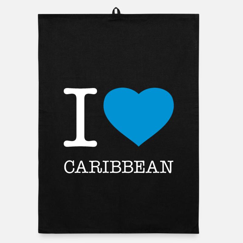 J’AIME LES CARAÏBES Karibik Torchon bio