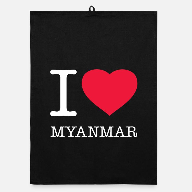 J’AIME LE MYANMAR Torchon bio