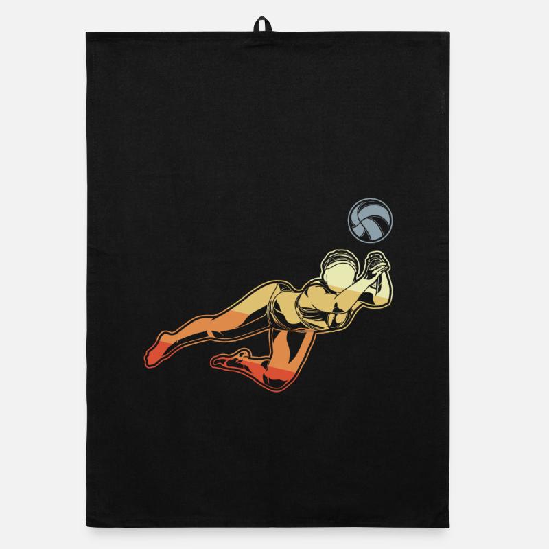 Beach Volleyball Woman Organic dish towel
