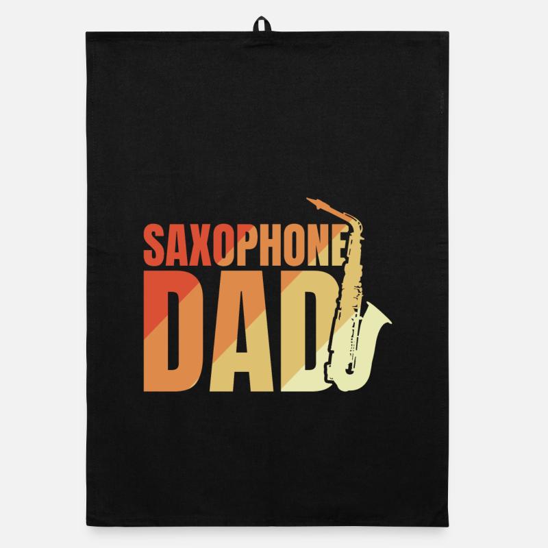 Saxophone Dad Organic dish towel