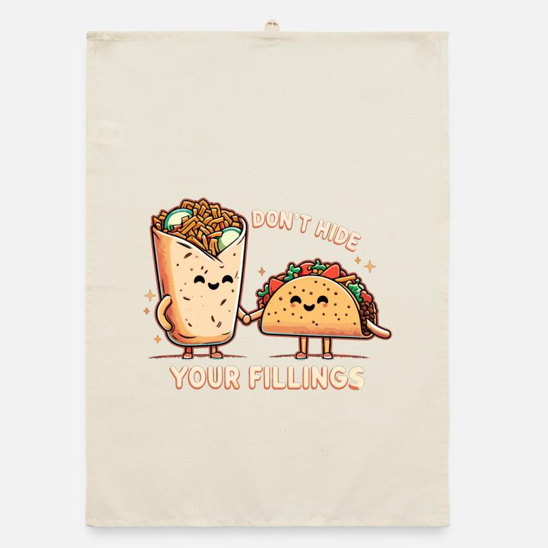Ne cachez pas vos sentiments Taco Burrito Gift Torchon bio