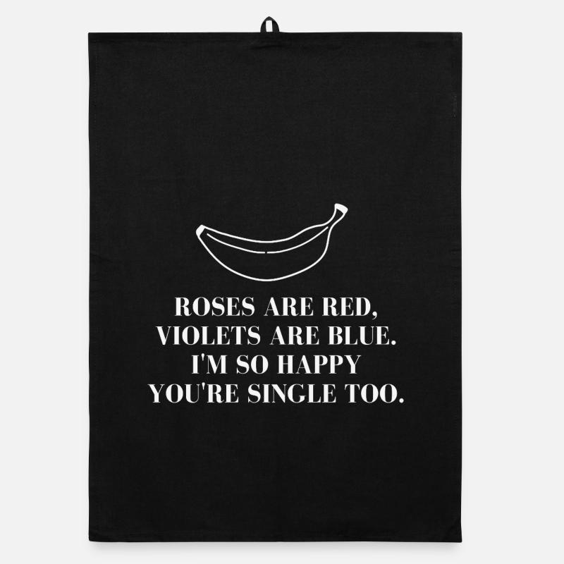 Single saying with bananas illustration Organic dish towel