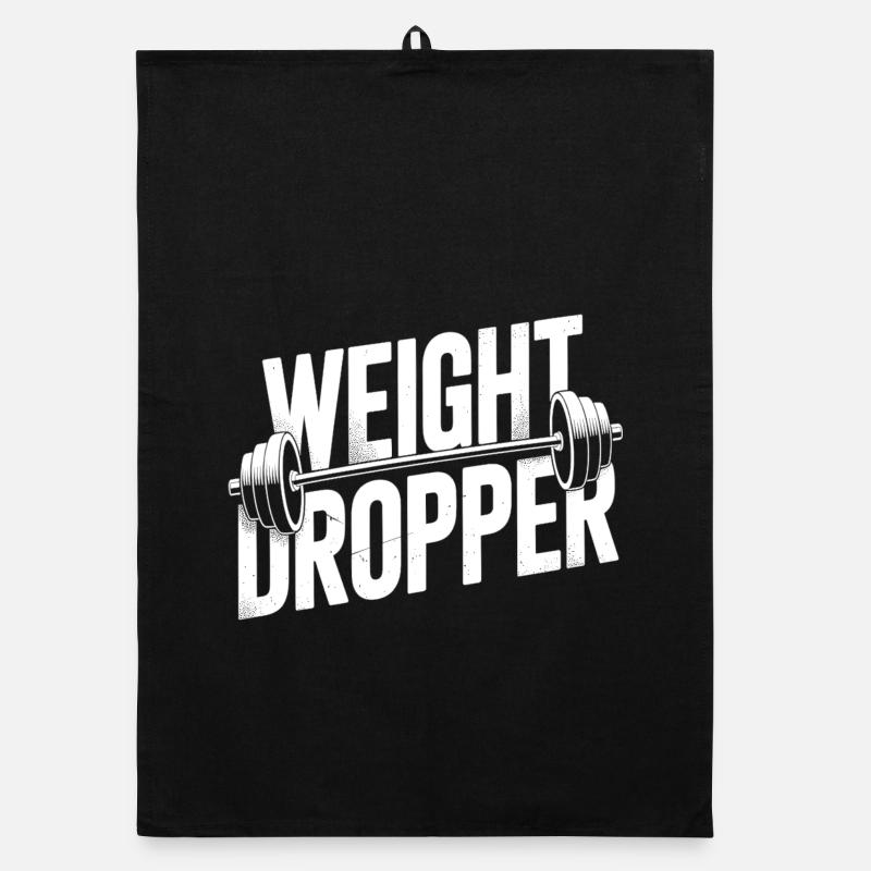 Weight Dropper - Exercice de musculation avec haltères de gym Torchon bio