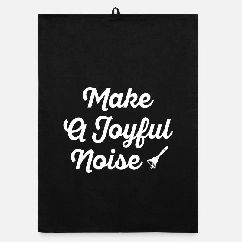 Make A Joyful Noise Typography Organic dish towel