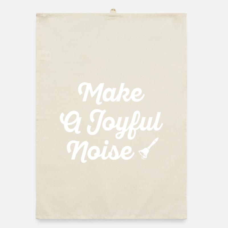 Typographie Make A Joyful Noise Torchon bio