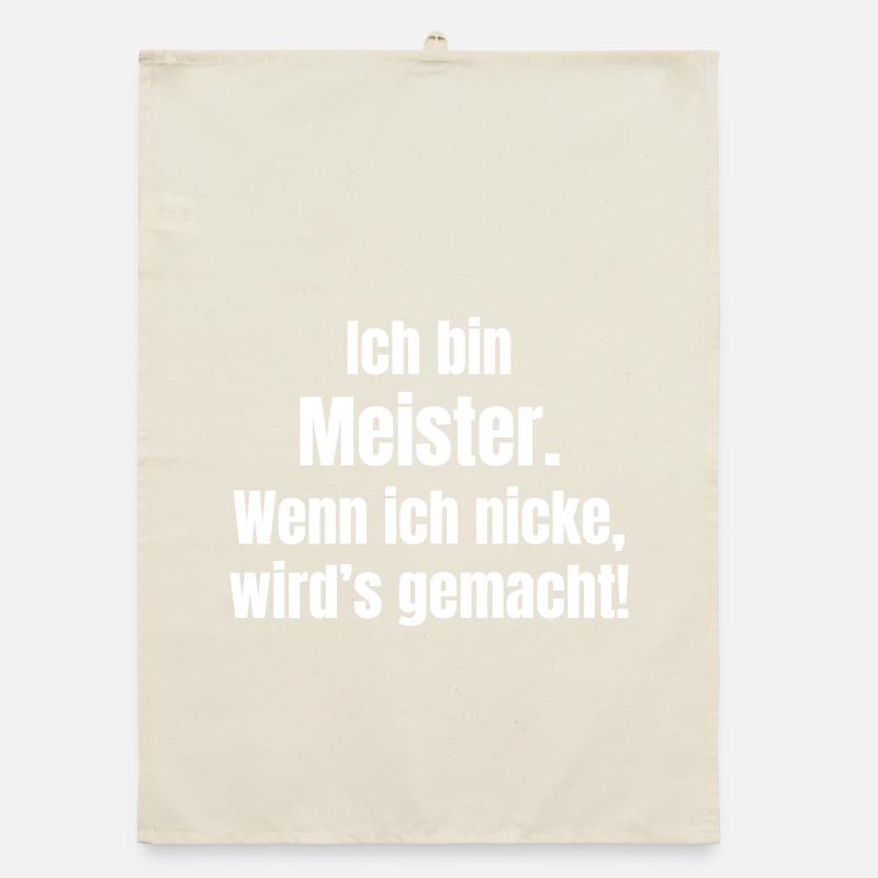 I'm a master – when I nod, it's done Organic dish towel