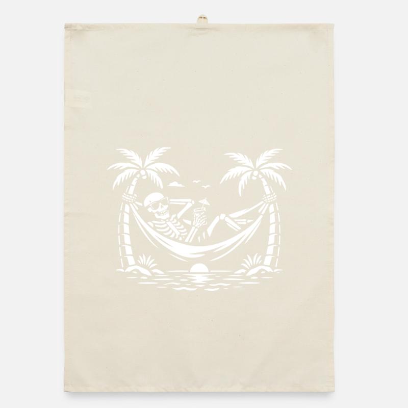 Skelett-Hammock-Paradies Organic Geschirrtuch