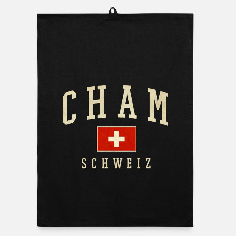 CHAM SCHWEIZ Vintage Logo Organic Geschirrtuch