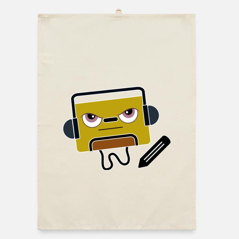 BlocAudio Écriture Sérieuse Cassette Retro Torchon bio