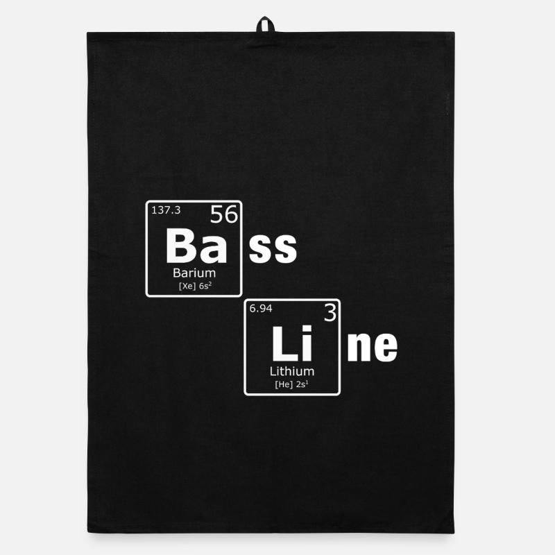 Bass Line PSE Periodic Table Elements Nerd Organic dish towel