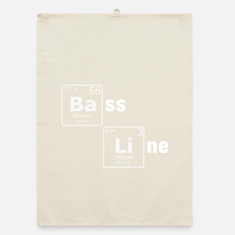 Ligne de basse PSE Éléments du tableau périodique Nerd Torchon bio