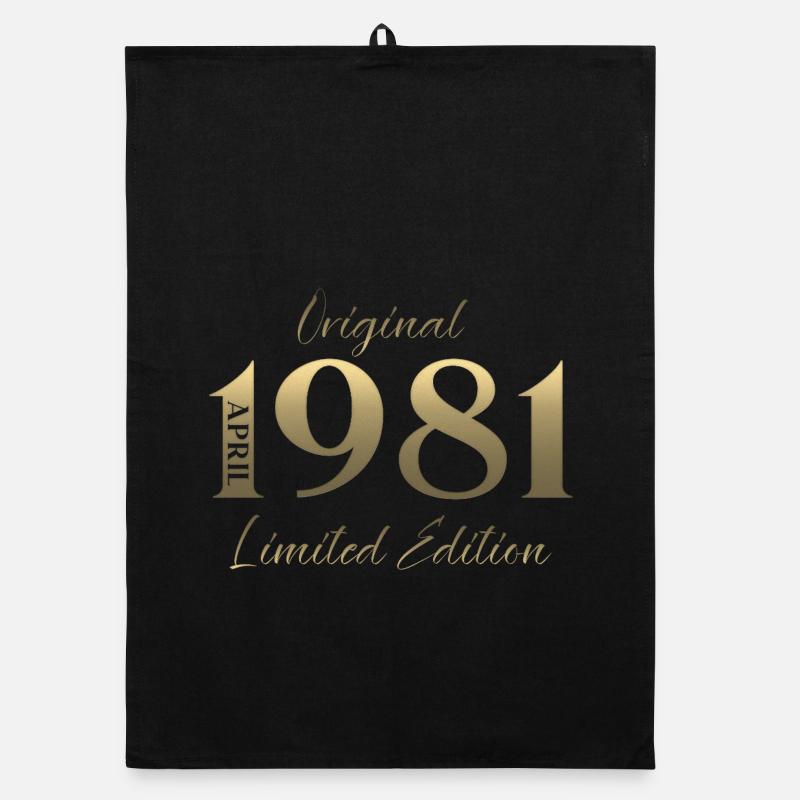 45. Geburtstag Geschenk Mann Original April 1981 Organic Geschirrtuch