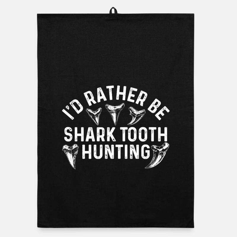 Shark Tooth Hunting Beach Fossil Hunter Organic Geschirrtuch