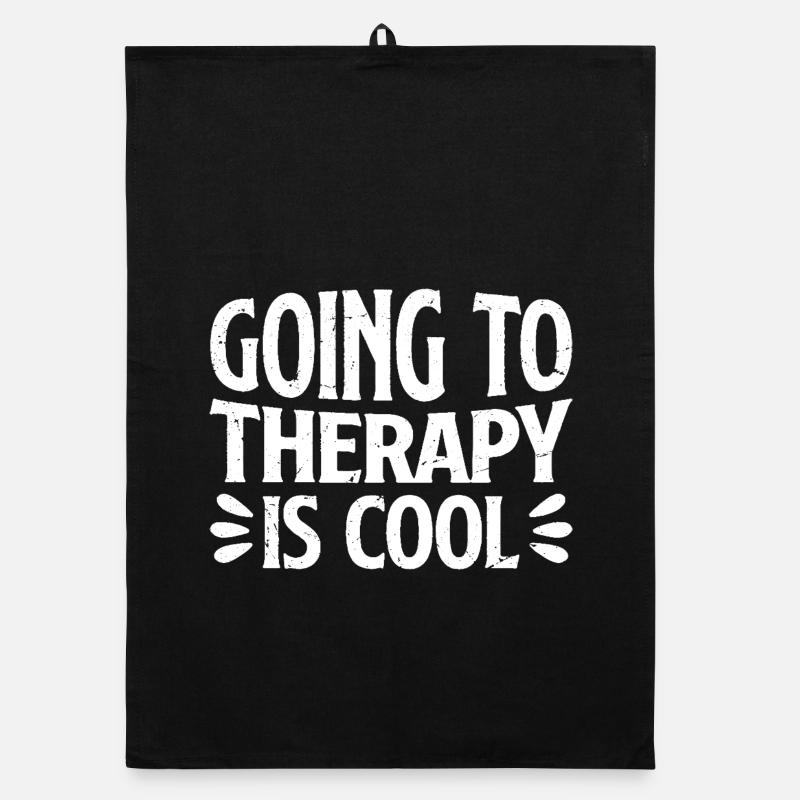 going to therapy is cool Organic Geschirrtuch