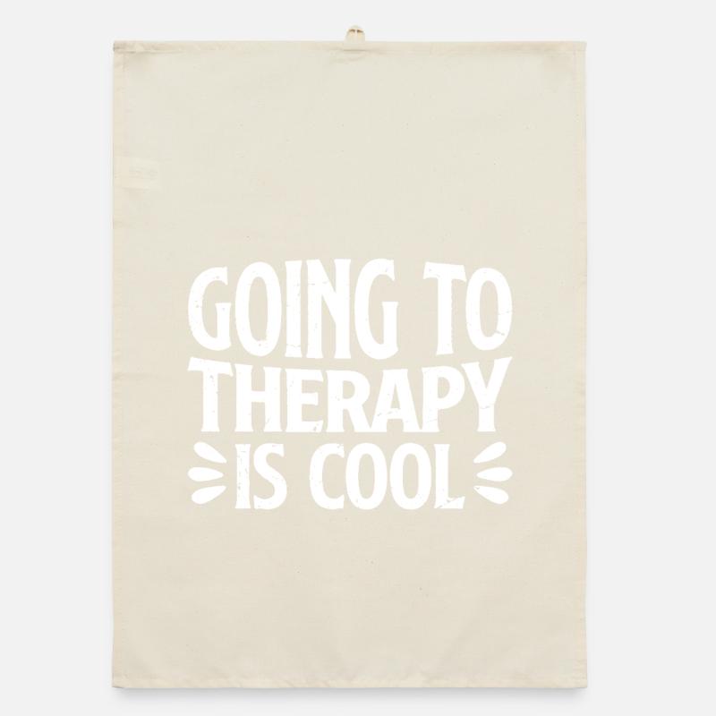 going to therapy is cool Organic Geschirrtuch