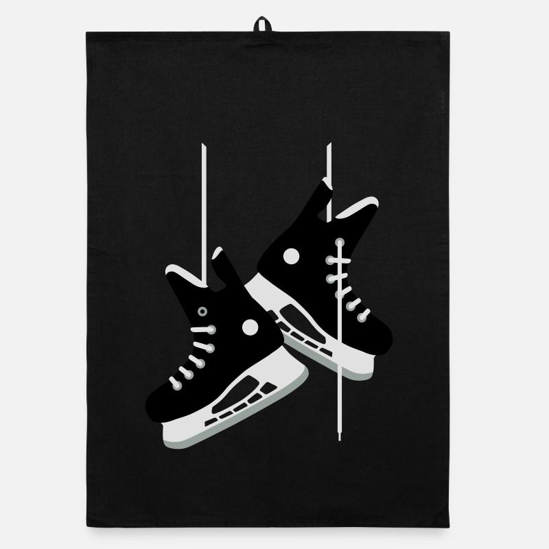Patins de hockey sur glace - Torchon bio - noir