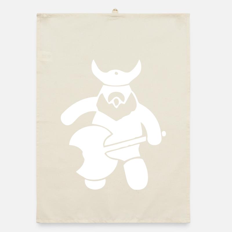 Wikinger mit großer Axt Organic Geschirrtuch