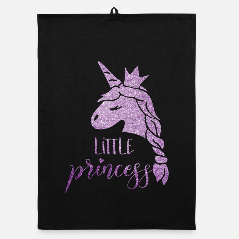Purple Star Unicorn Princess Organic dish towel