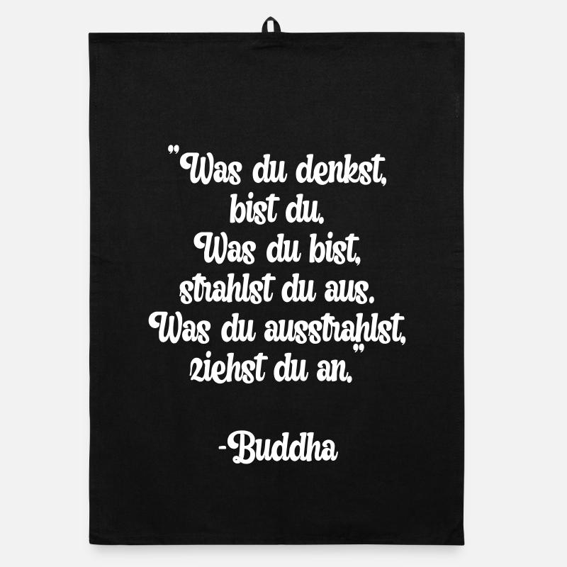 Was du denkst, bist du. Buddha Organic Geschirrtuch