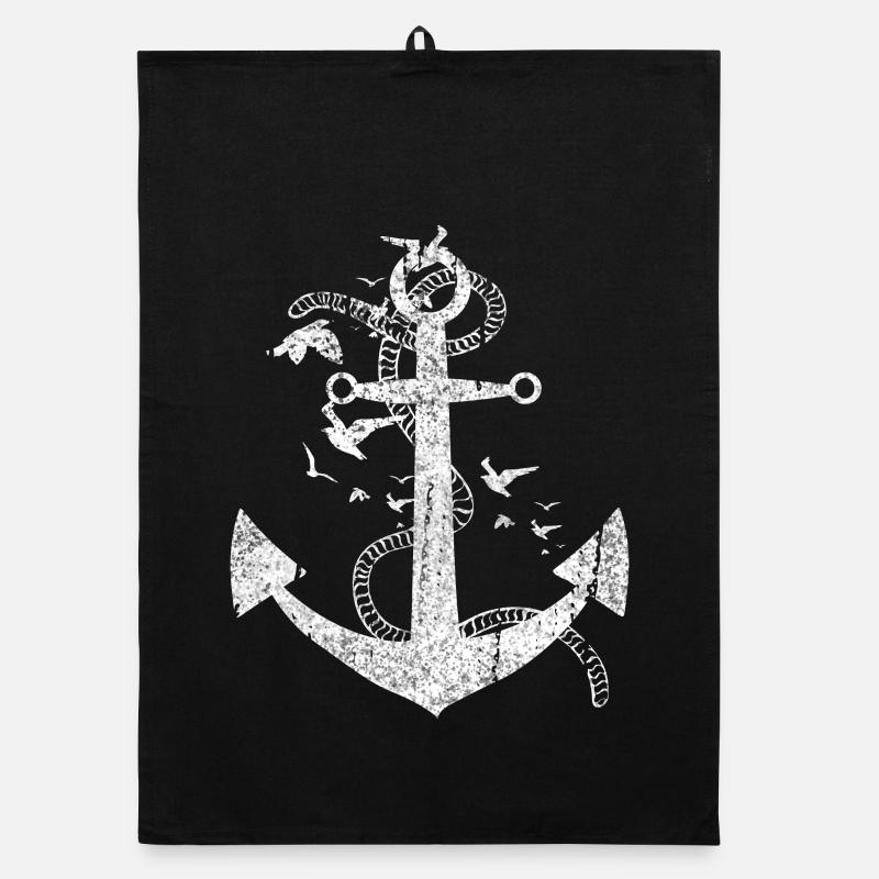 Conception maritime à ancre en difficulté Torchon bio