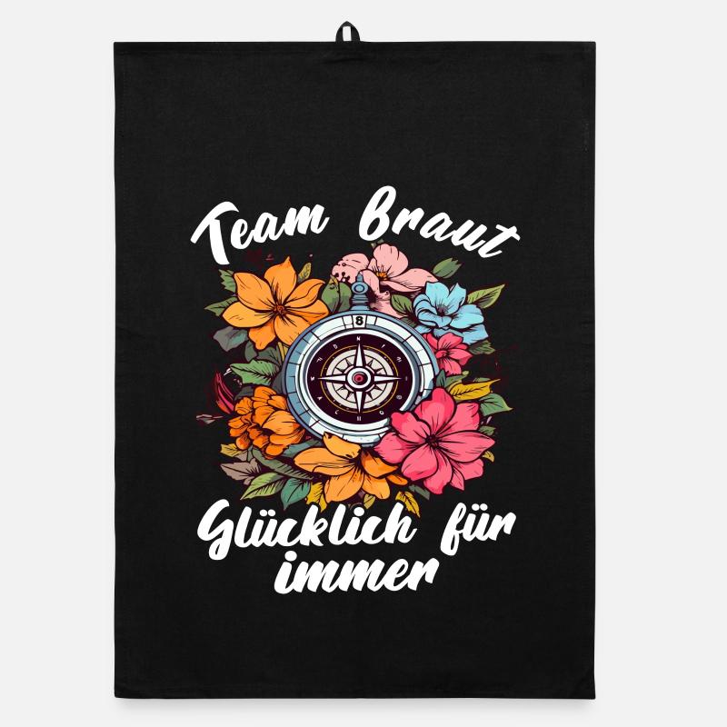 Braut Junggesellenabschied Hochzeit Spruch Organic Geschirrtuch