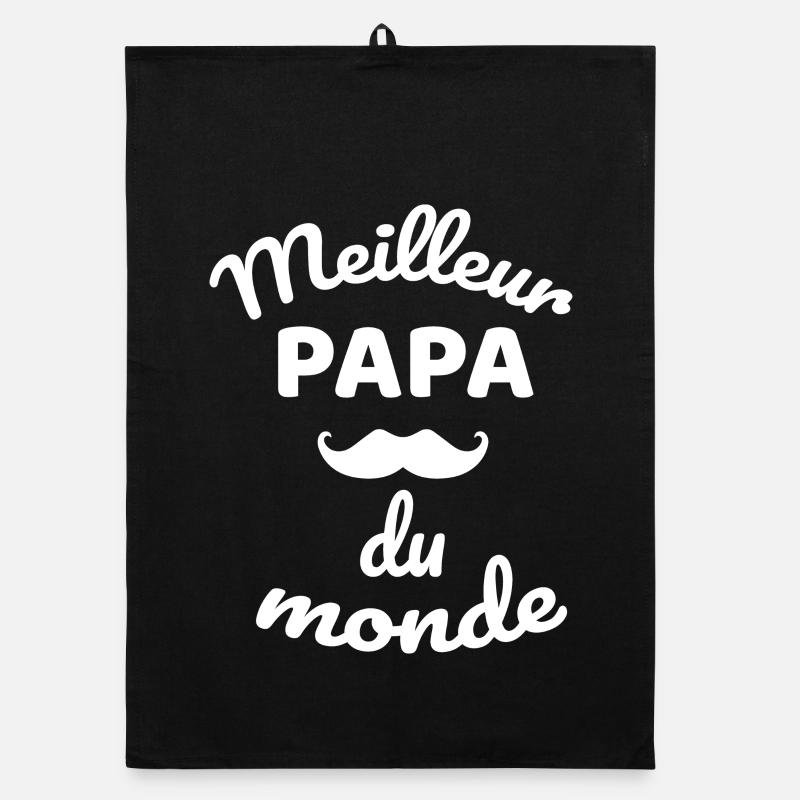 Authentisches Gesamt-Schnurrbart-Papa-Design Organic Geschirrtuch