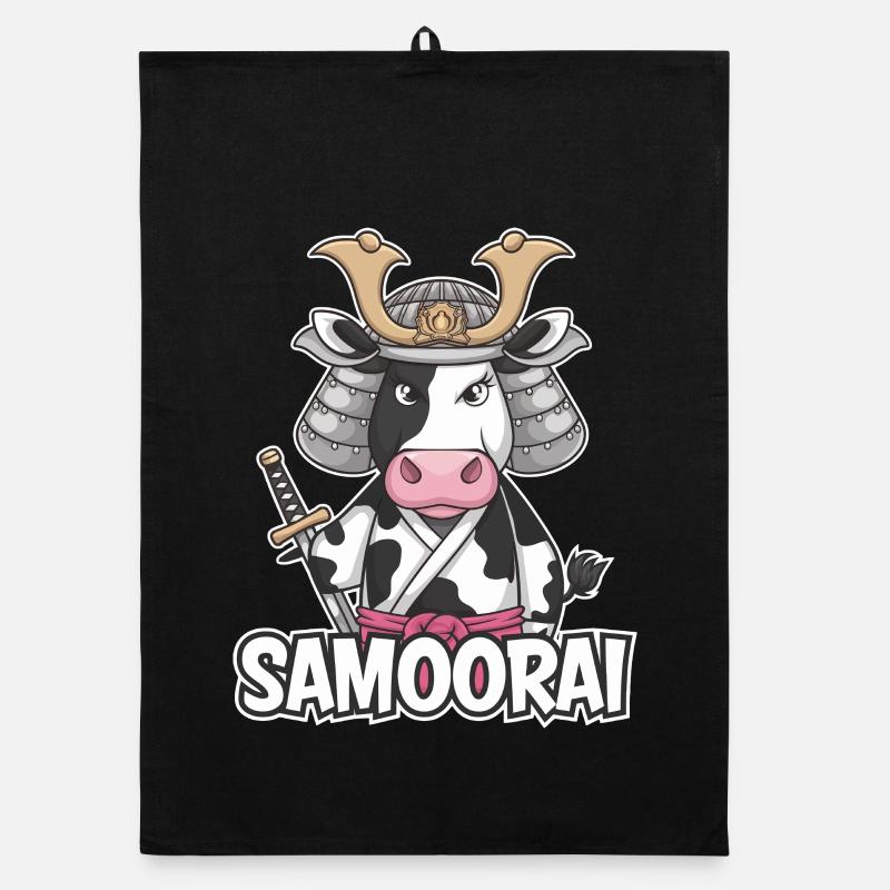 Samoorai: Die Kriegerkuh Organic Geschirrtuch