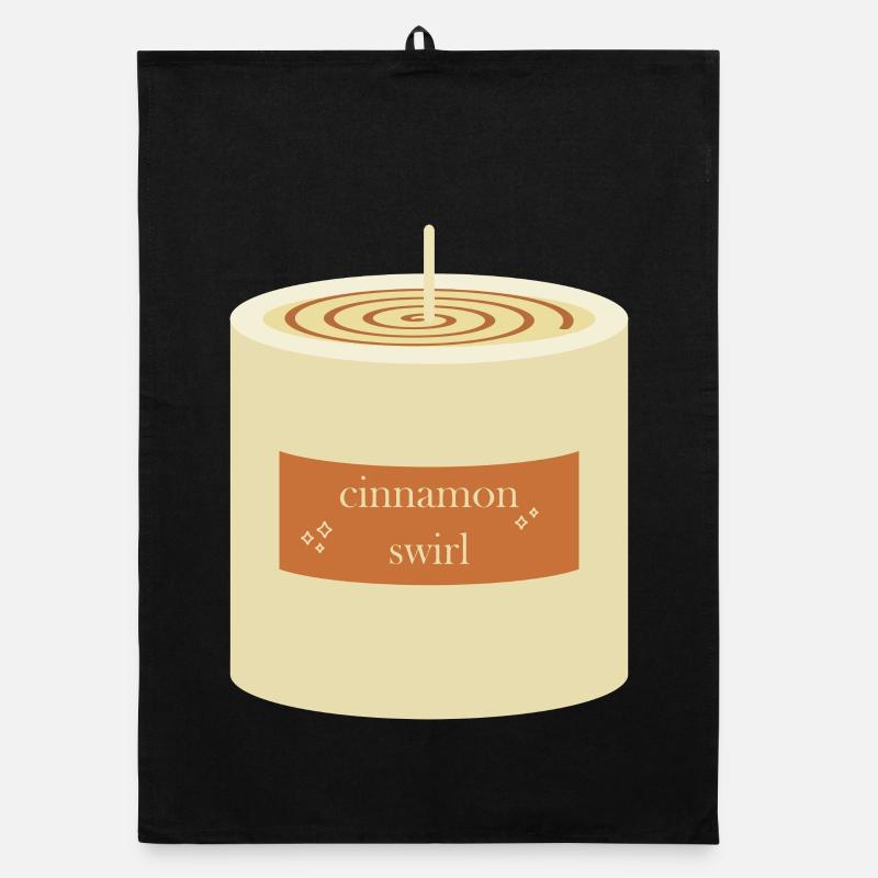 Cinnamon Swirl Candle  Organic dish towel