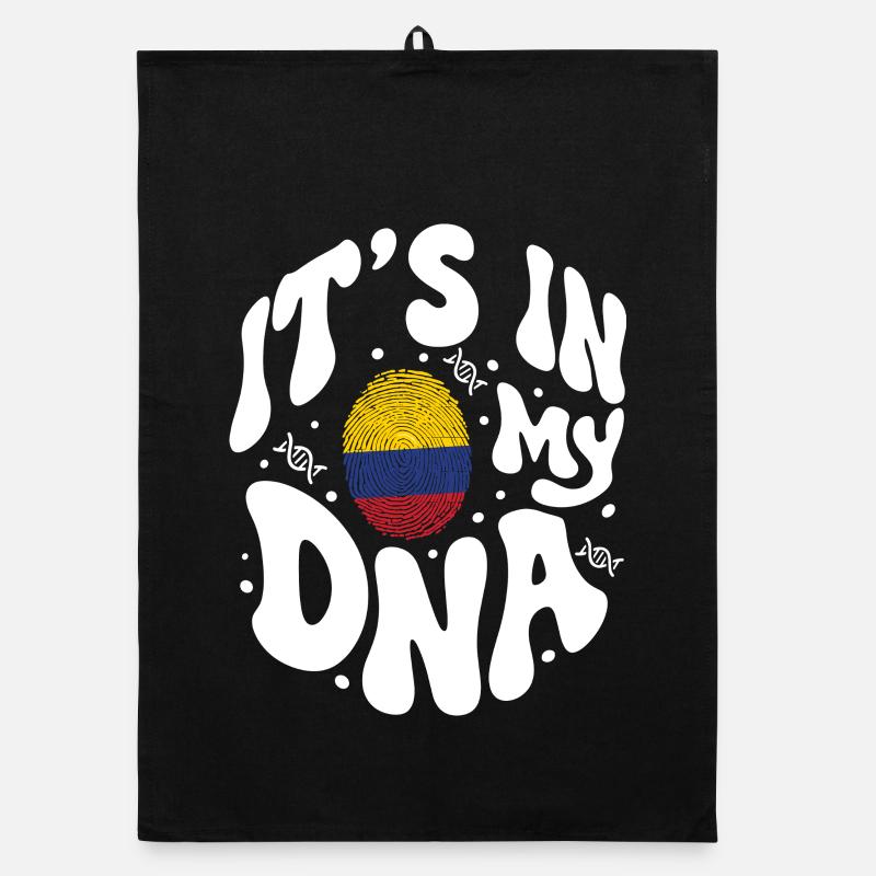 ADN colombien Colombie Drapeau hispanique Torchon bio