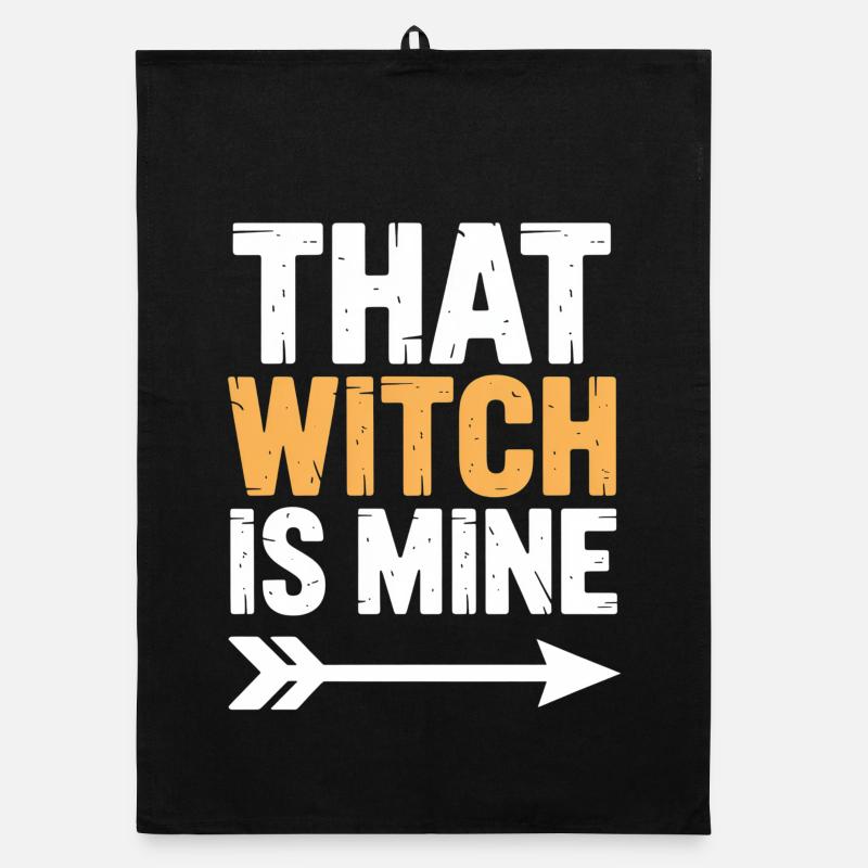 That witch is mine Halloween Organic dish towel