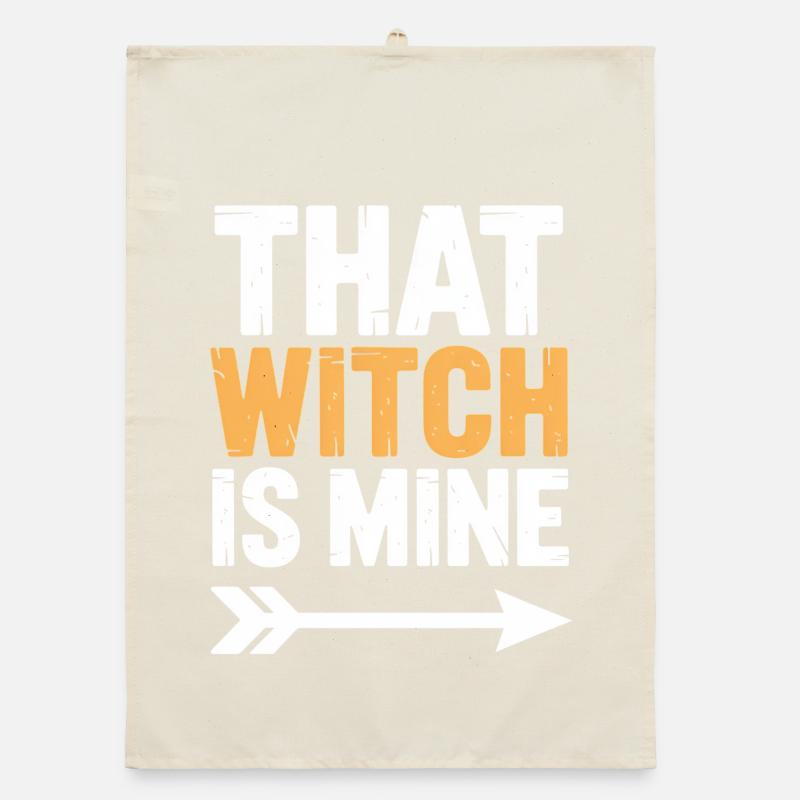 That witch is mine Halloween Organic dish towel