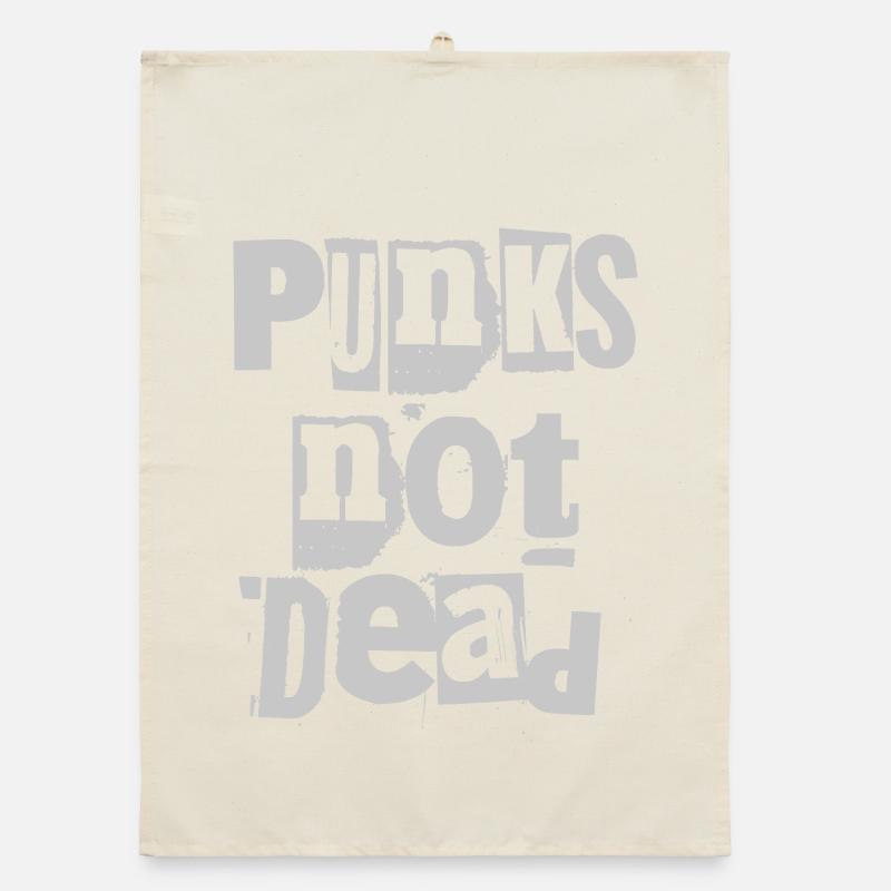 Punks Not Dead Grunge Typographie Torchon bio