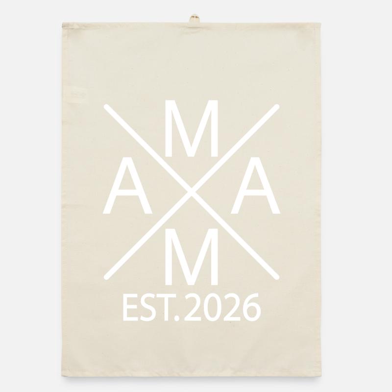 Mama 2026 stolze Mama Est. 2026 Muttertagsgeschenk Organic Geschirrtuch