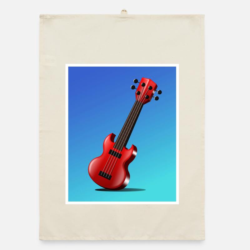 Affiche de guitare de dessin animé Torchon bio