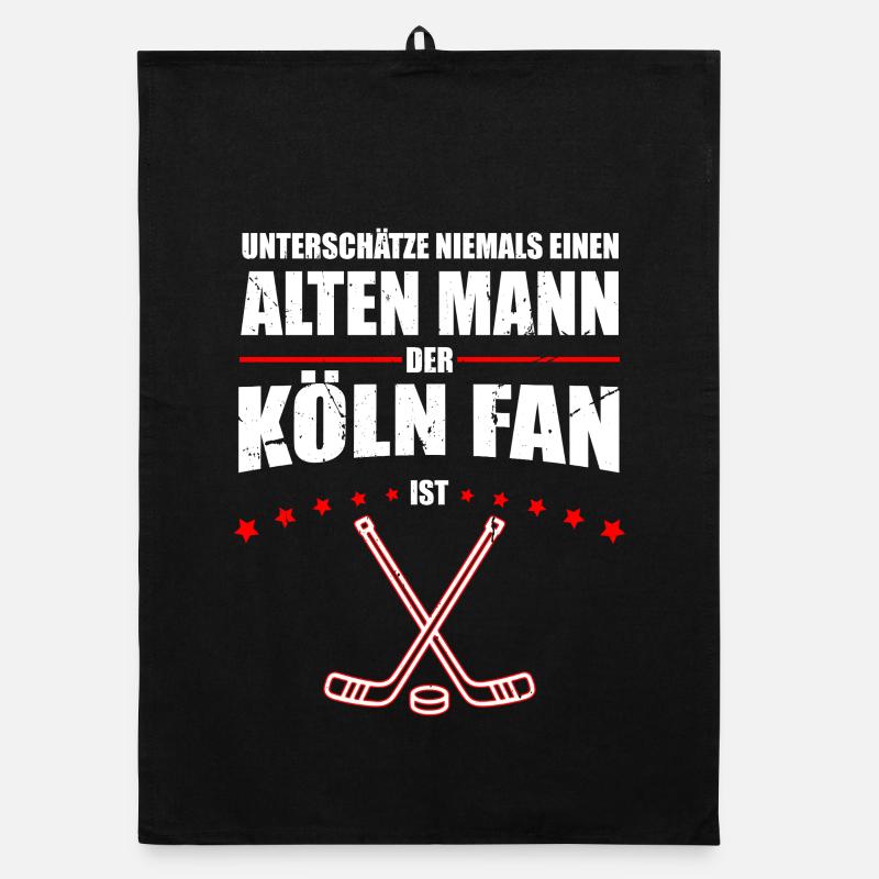 Alter Mann - Köln Eishockey Fan | Retro Vintage Organic Geschirrtuch