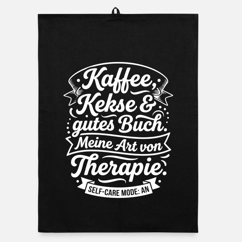 Kaffee Kekse Bücher Therapie Design Organic Geschirrtuch